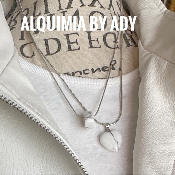 Alquimia Silver and White Necklace Elegant Jewelry - Picture 2 of 8